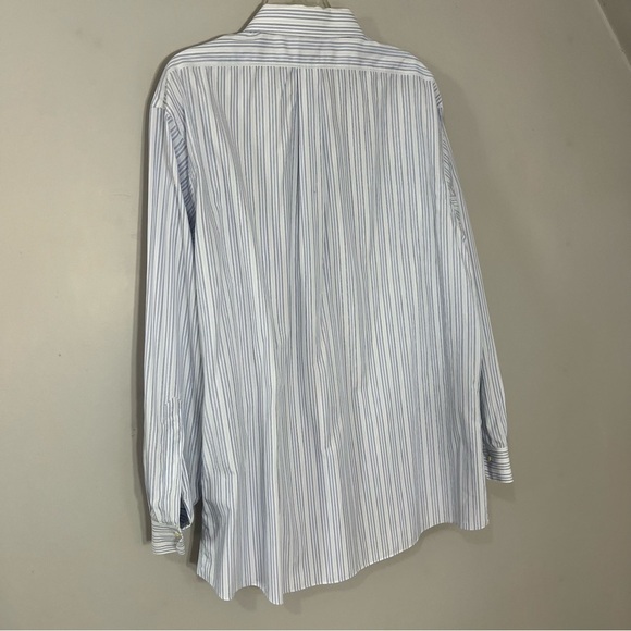 BROOKS BROTHERS REGENT COTTON ORIGINAL POLO Blue Business Striped Button Down - Picture 6 of 10